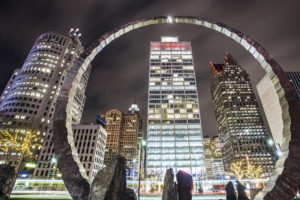 Downtown Detroit Photo at Night